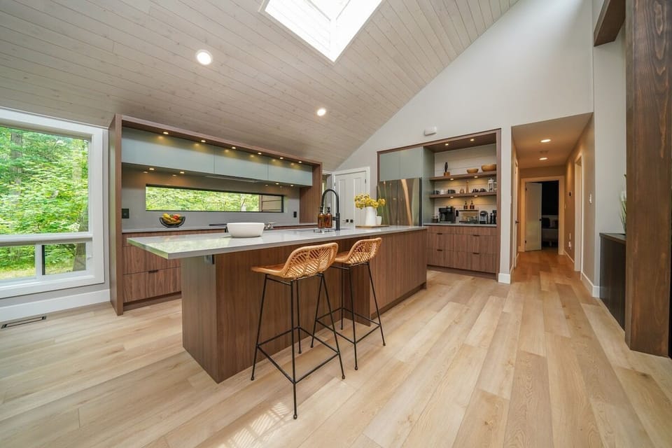 Newly renovated Japandi styled kitchen on main floor.