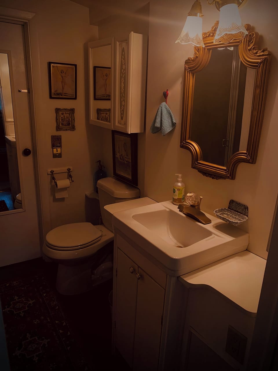 Bathroom looking in from bedroom #1.