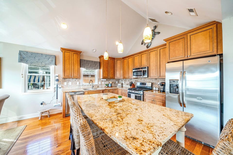 Kitchen area with modern amenities
