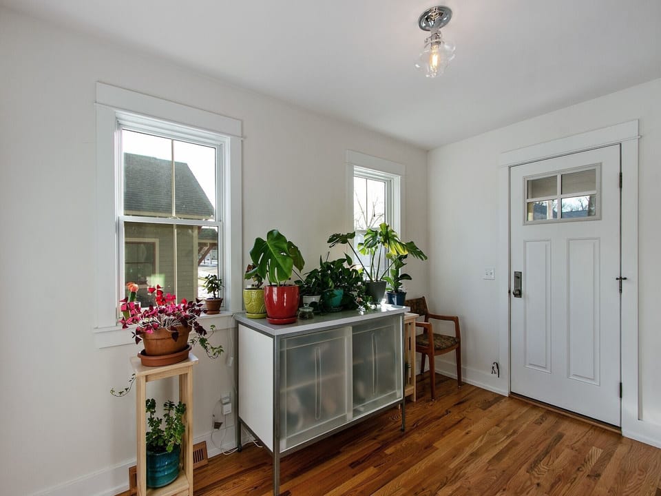 Mudroom and back entryway