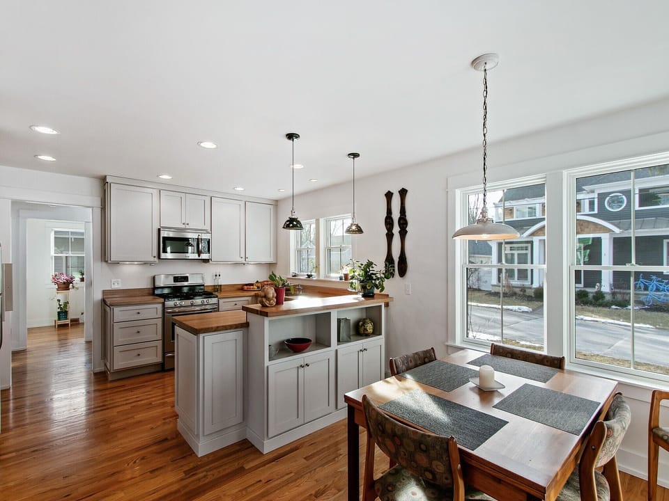 Front entry view into kitchen