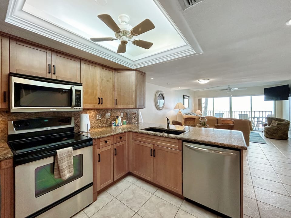 Kitchen with Gulf View