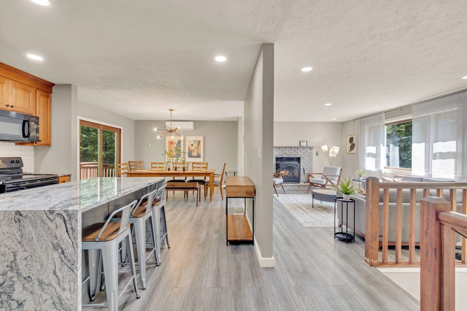 The open-concept design living area to quickly so you don't miss a moment of fun