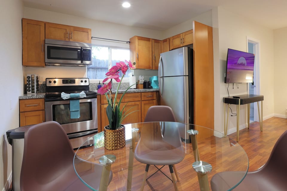 Dining and kitchen area