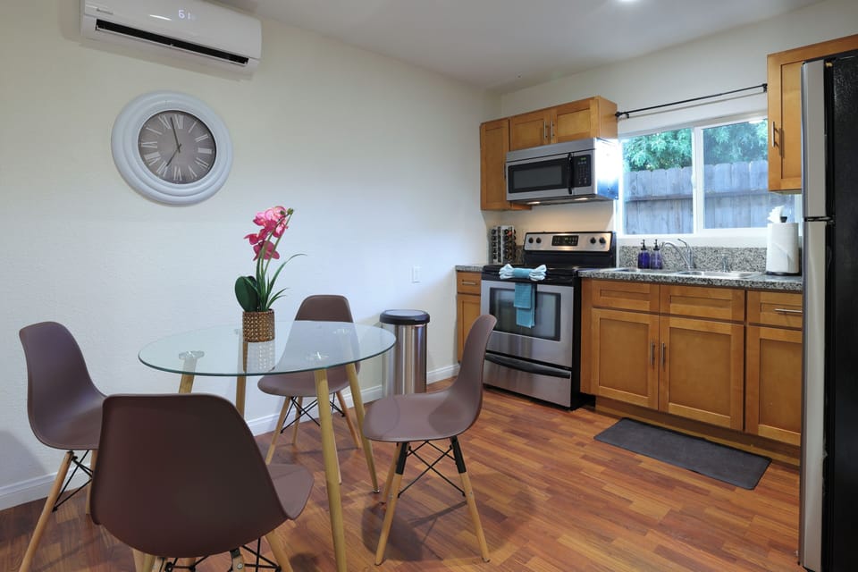 Dining and kitchen area