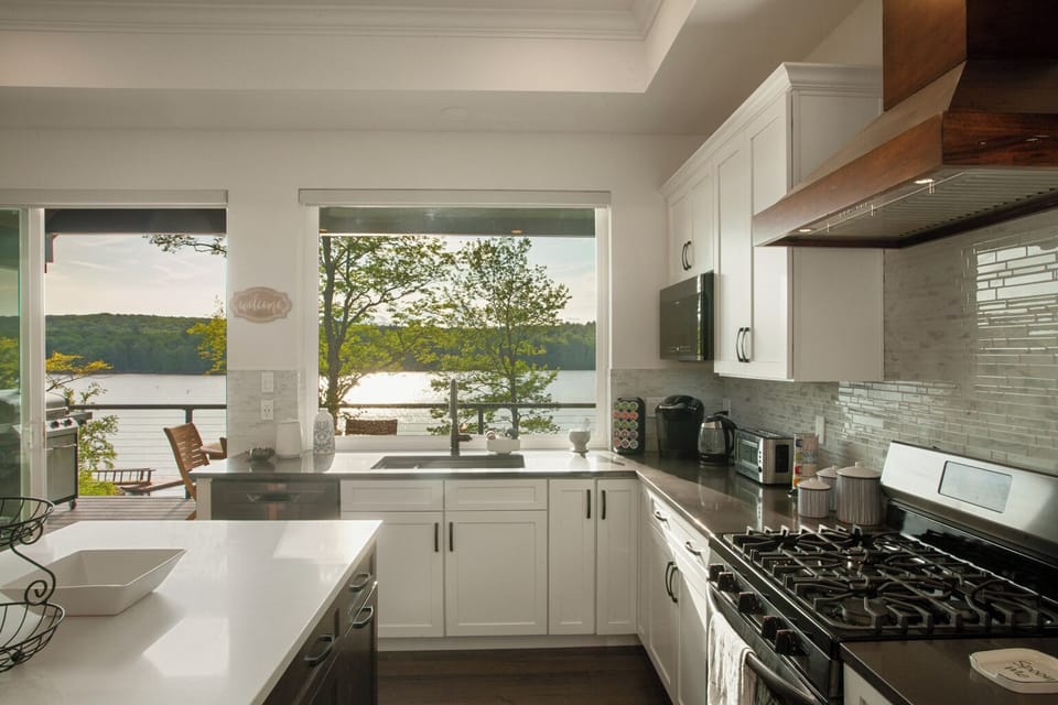 When the kitchen is bustling the lake remains calm.