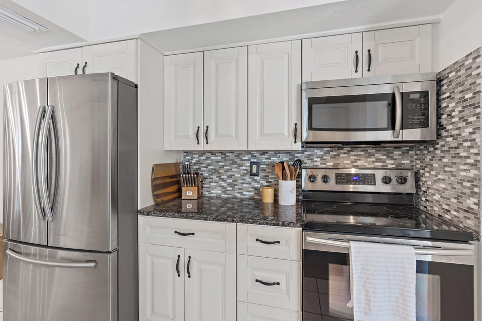 Fully stocked kitchen