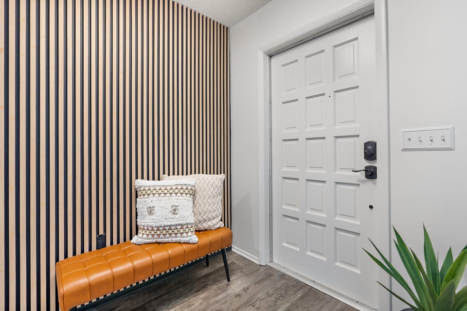 The front door to Sea Pointe has an electronic lock for easy access.