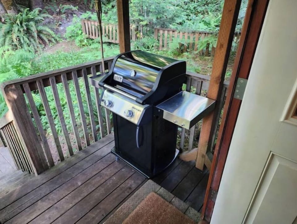 BBQ in covered front porch