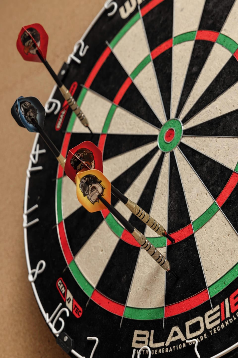 A dart board is also available