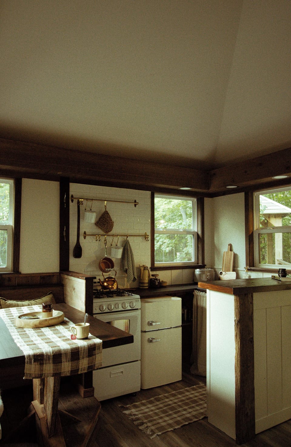 Microwave
4 Burner Stove/Oven
Fridge
Coffee Maker
Dishes, Cutlery, pots, pans..