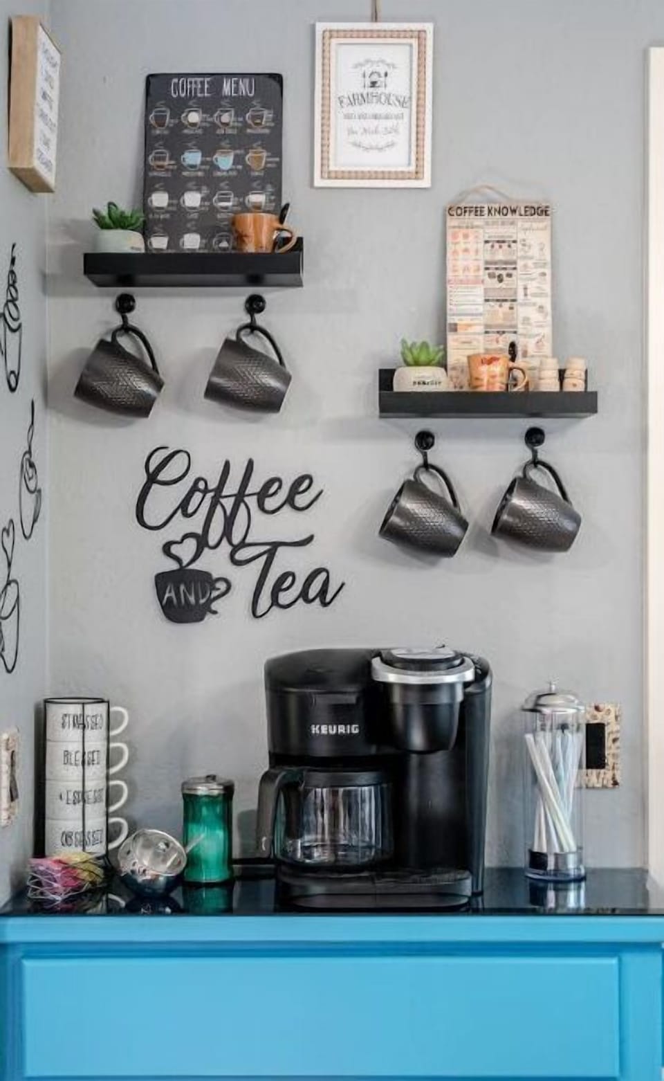 Coffee bar.  Some coffee & hot chocolate is provided. 