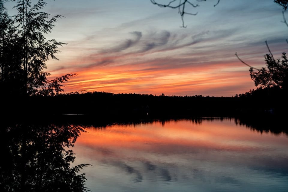 Enjoy breathtaking sunsets every night as the cottage faces southwest.