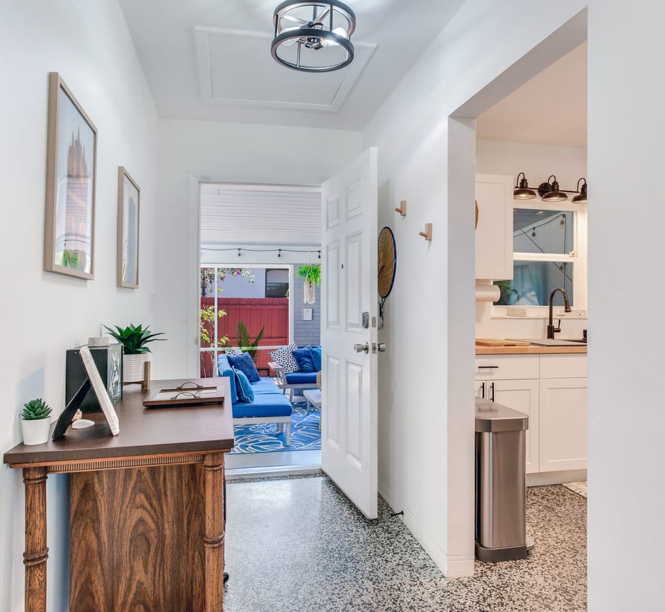 Entryway connects you to our sunroom