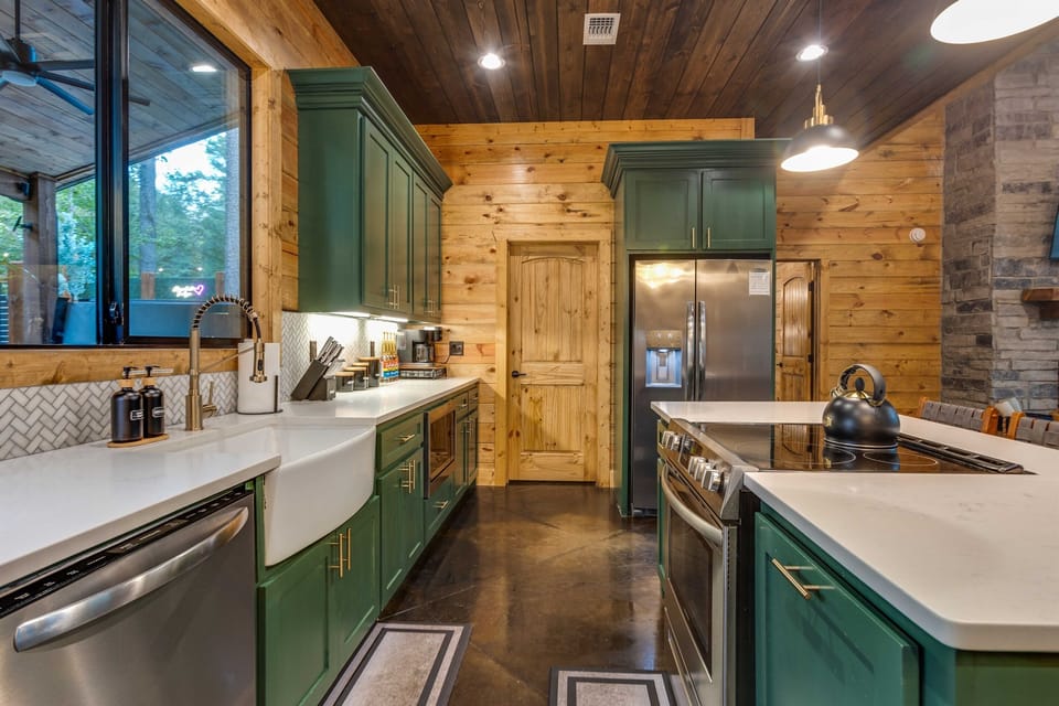 Spacious kitchen countertop for cooking full meals for the entire family