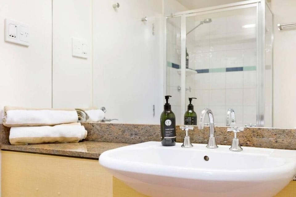The primary bedroom ensuite offers a shower and toiletries for your stay
