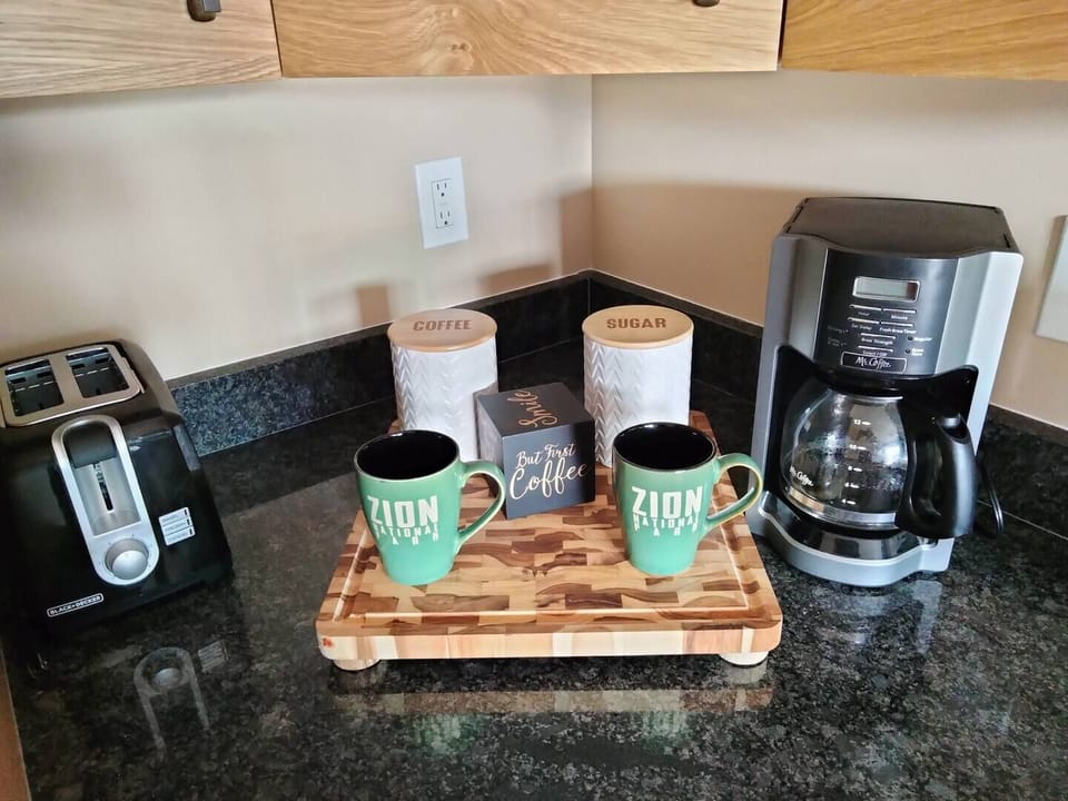 Fully stocked dark roast coffee with sugar.