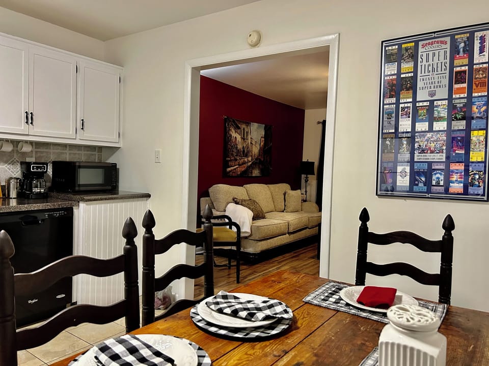 Gather around the kitchen table in a cane bottomed chair.  