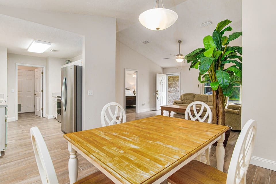 Feast your eyes on the welcoming ambiance of our dining area, where great food and even better company are always on the menu.