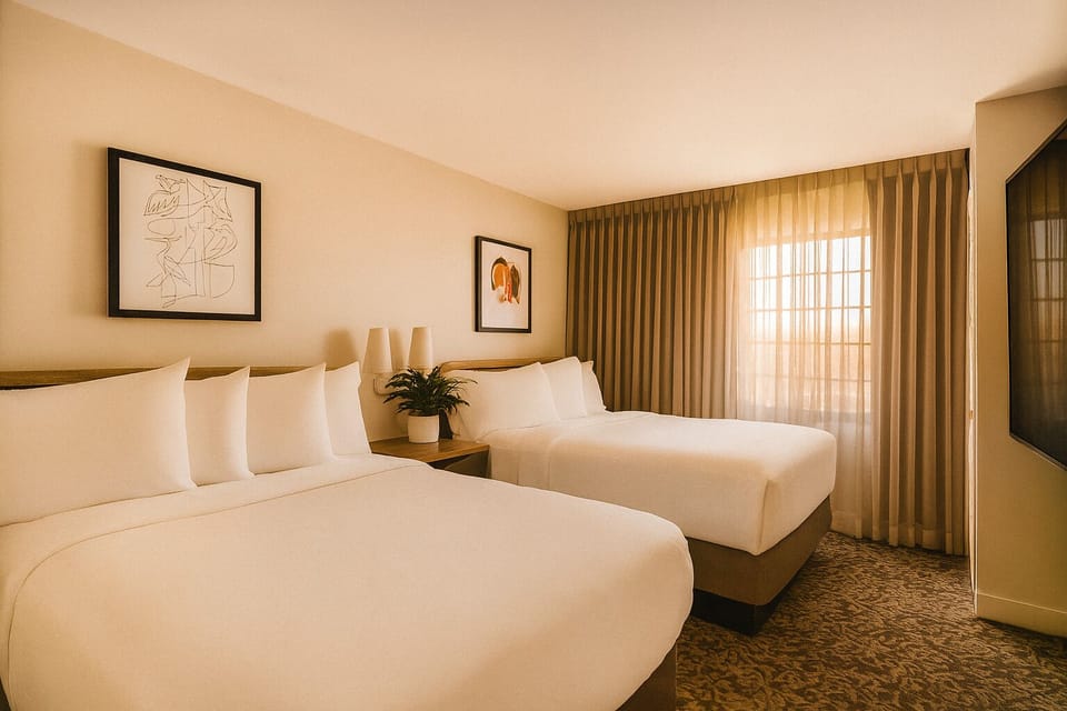 Settle into plush beds and cozy lighting for deep rest.