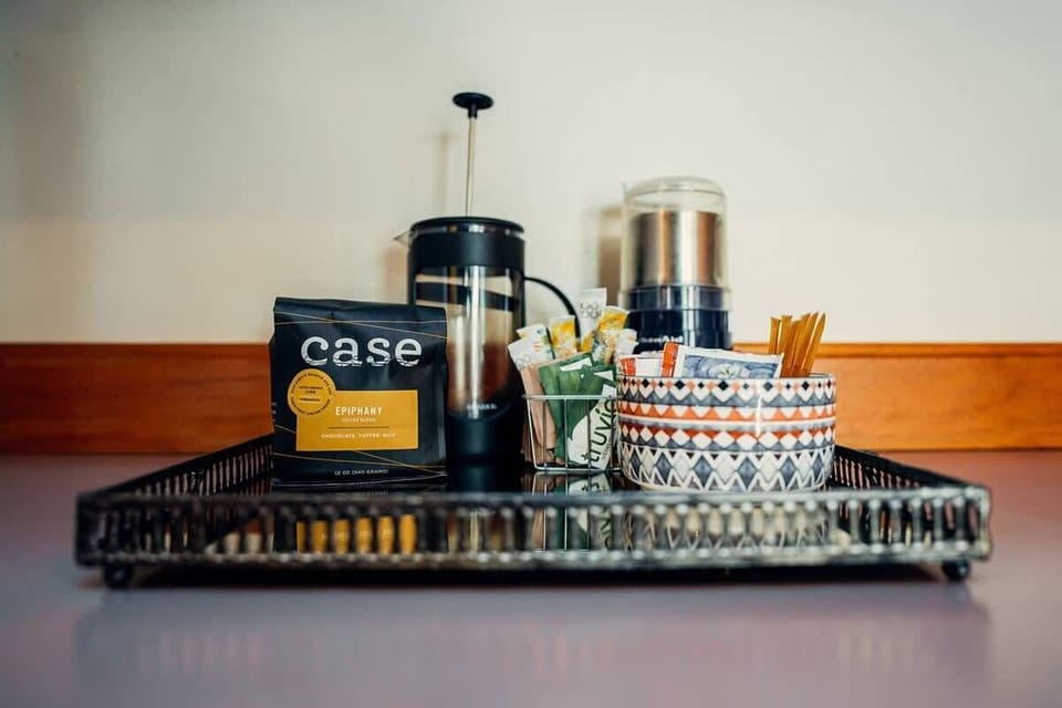 Enjoy local amenities like Ashland's own CASE coffee provided for your stay.