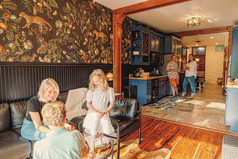 Family bonding in a stylish setting