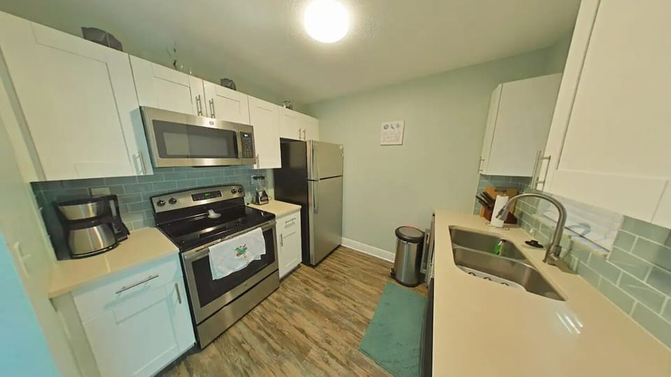 Kitchen.Refrigerator, stove, oven, microwave, coffee maker, blender & many more.