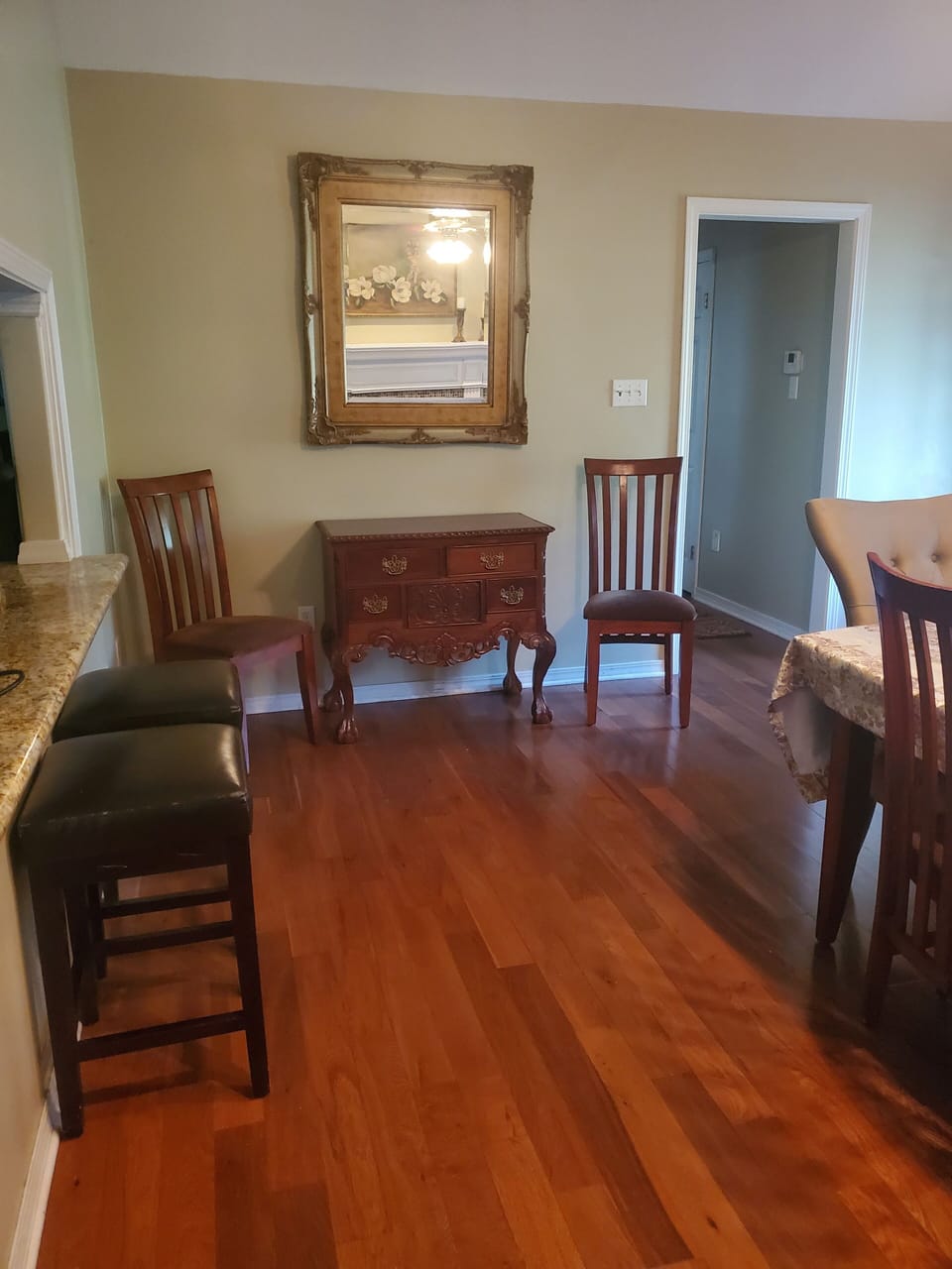Two Extra Chairs to Add to the Dining Room Table. Also, Two Stools at the Island