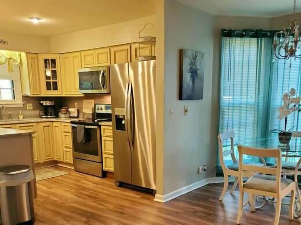 Kitchen open to the living area