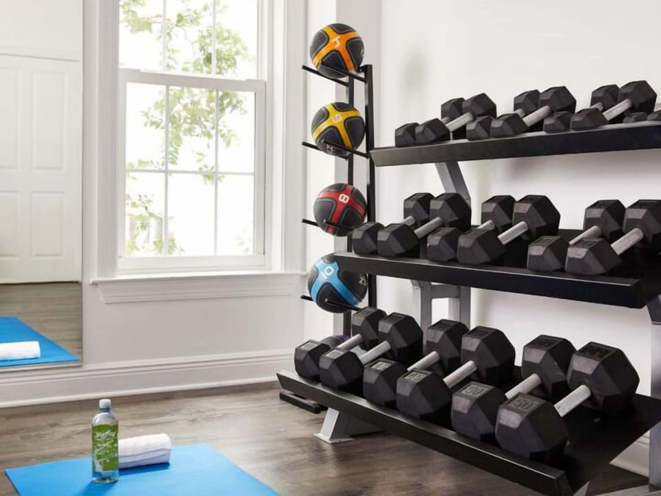 Recharge your body with bright, well-equipped fitness space.