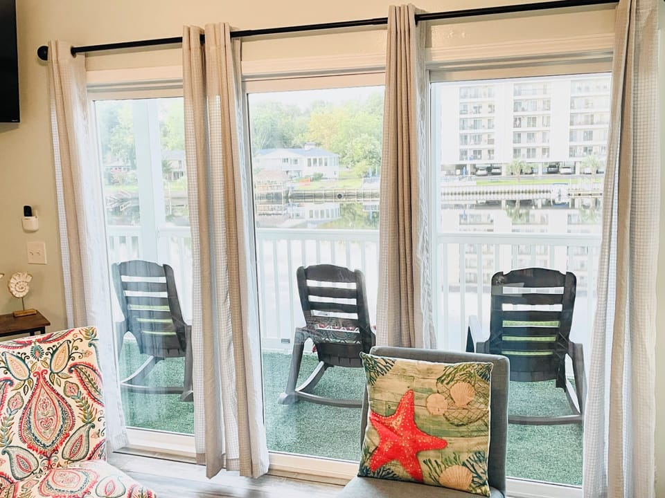 View of balcony. 