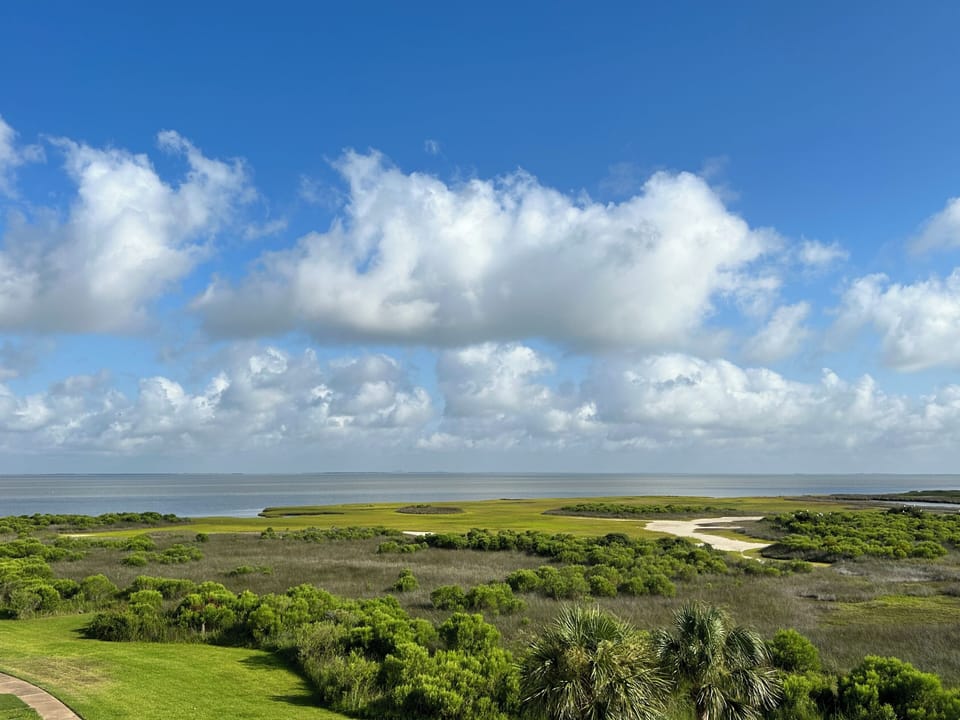 View of Gulf from large private patio
