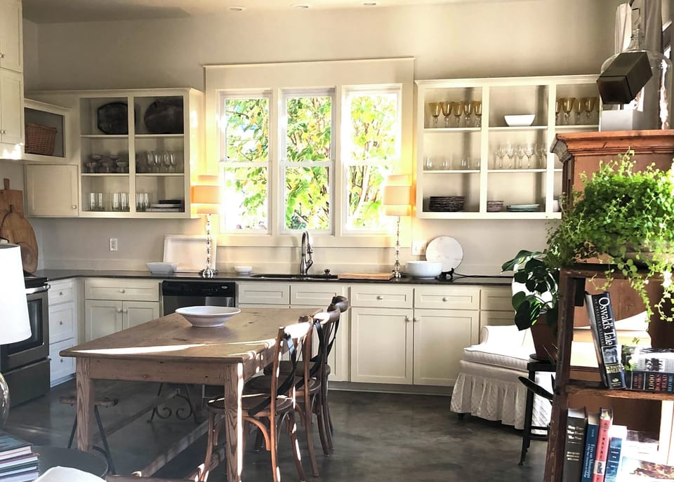 View of kitchen from living room 