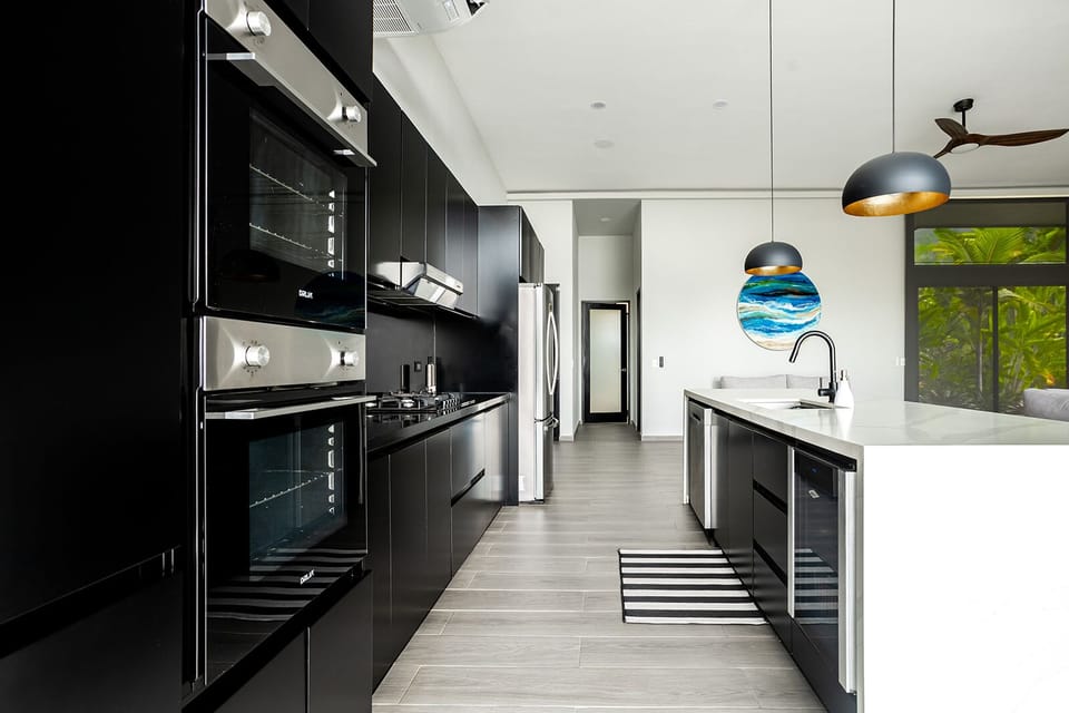 Modern gourmet kitchen with all the appliances  for a chef's dream