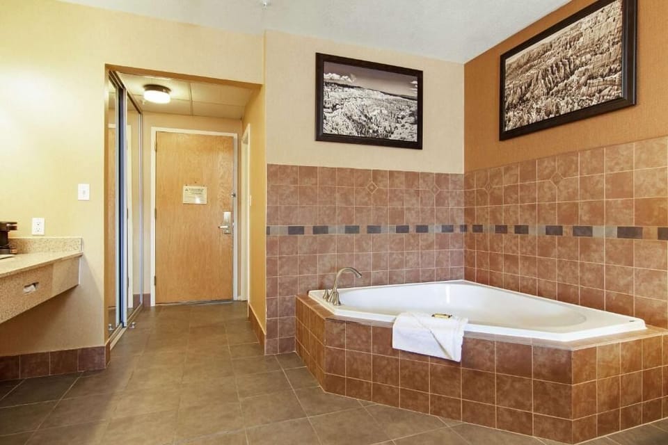 Soak and relax in a deep jetted tub escape.