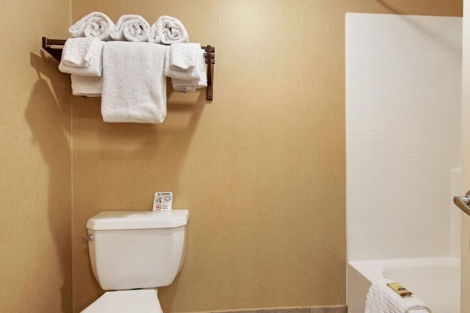 Rinse off comfortably with fresh towels and a clean tub surround.
