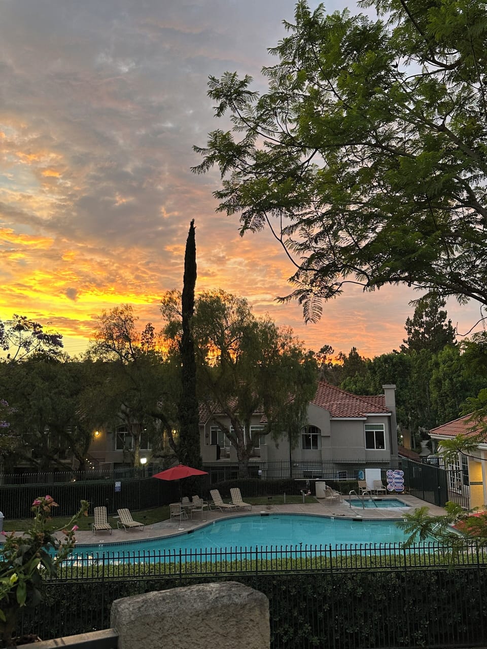 Sunset View from deck 7-24-23