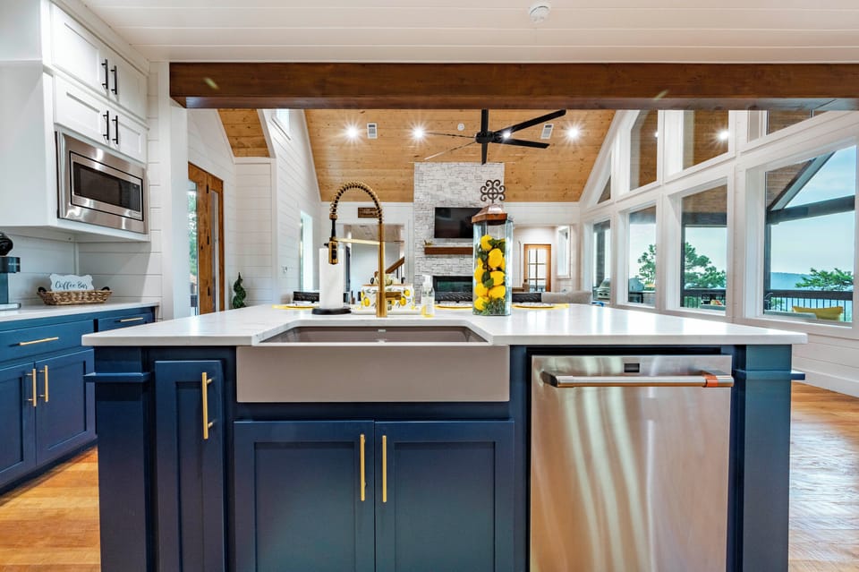 Farm house sink and dishwasher