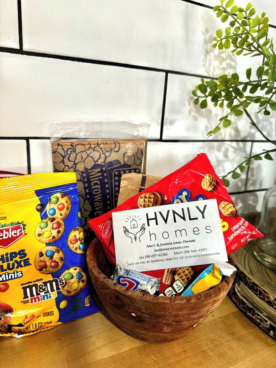 Snacks are provided to enhance your stay.