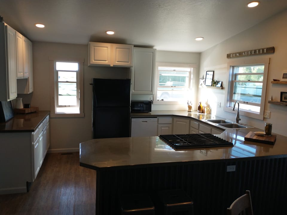 Kitchen with gas range
