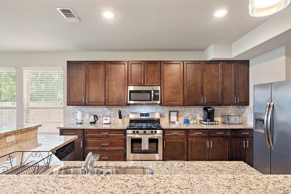 Stainless steel appliances.