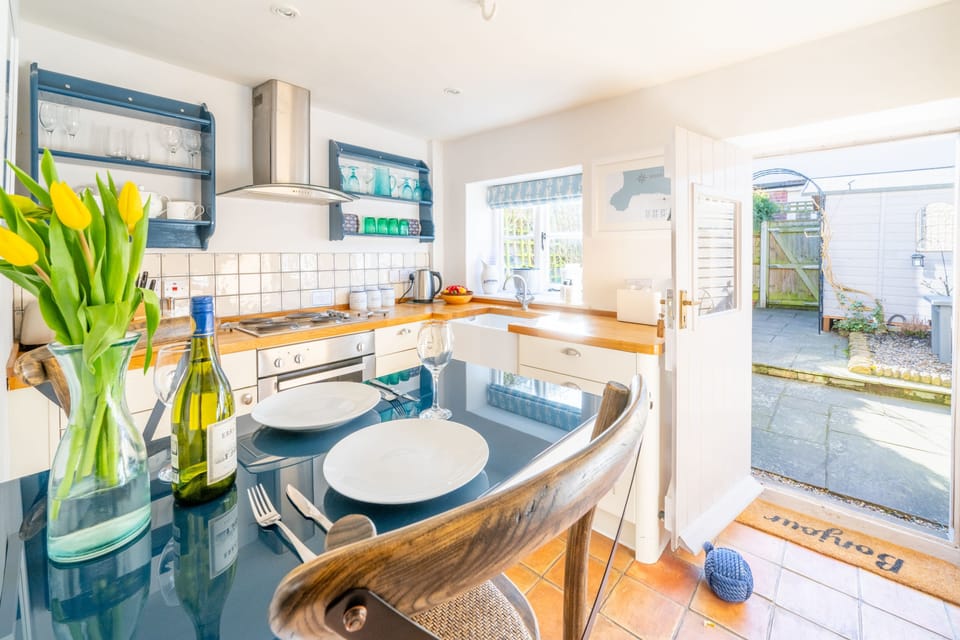 Ground floor: Kitchen/ diner with the door to the fully enclosed garden