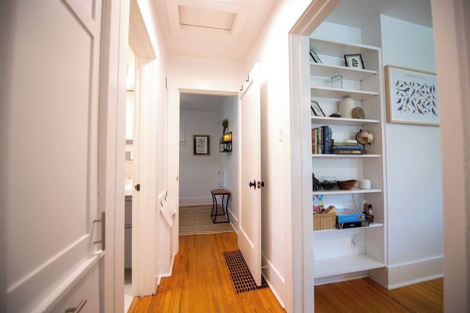 Hallway to the bedrooms from the living room.