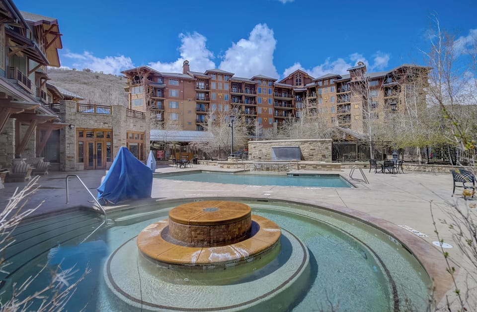 Large heated pool and hot tub