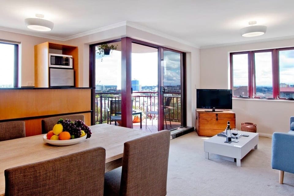 Open plan kitchen, living and dining area.