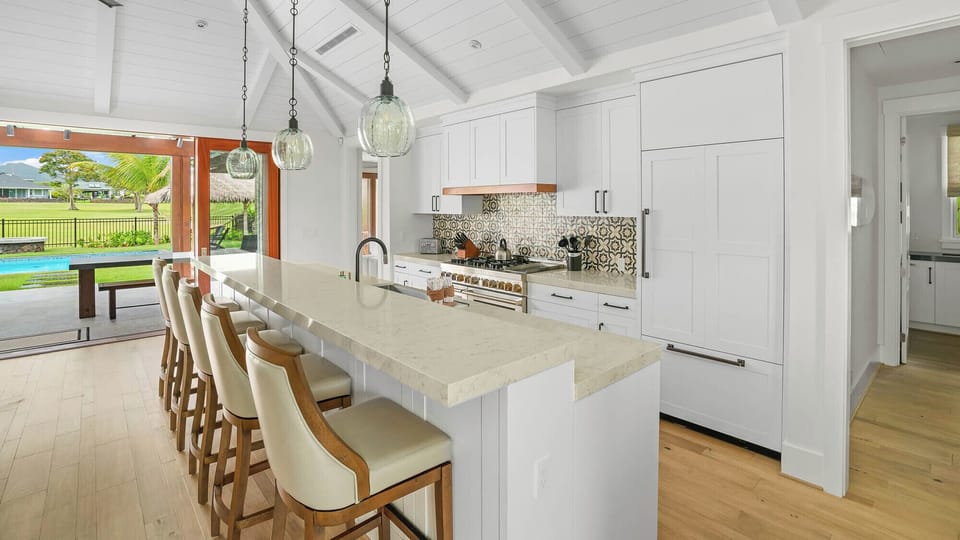 Maluhia at Wainani - Kitchen & Breakfast Bar - Parrish Kauai