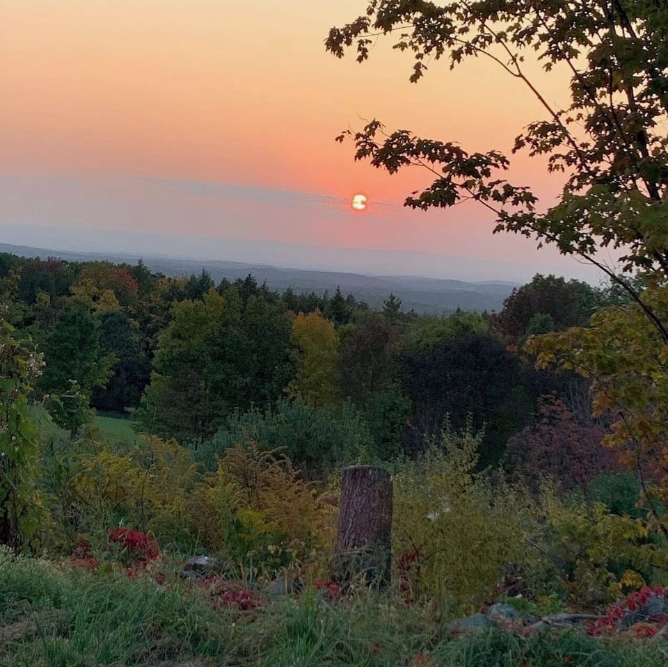 Stunning sunset over Albany