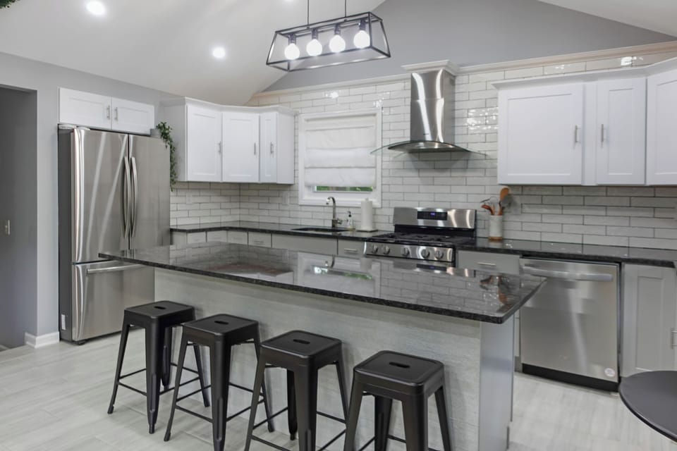 Indulge in a chef's kitchen stocked w premium seasonings, pots, & pans. Create!