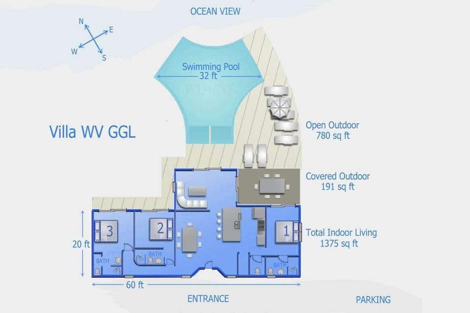 Floorplan of WV GGL, Gouverneur, St. Barthelemy