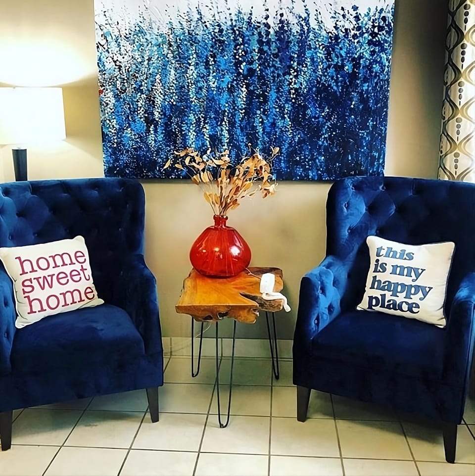Sink into cozy lounge chairs and enjoy a calm moment.